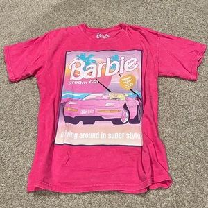 Barbie t-shirt, VGUC. It a hot pink mineral wash color.